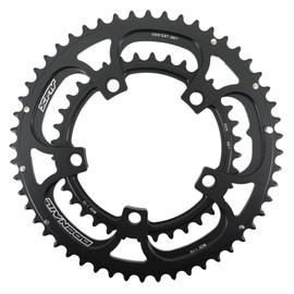 DJC Road Bike Chainring 110BCD Double Chainring 5 Arms Round 2X 50T 34T 53T 39T 52T 36T Gravel for Sram Red Rival S350 S900 (Round 52-36T)