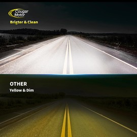 Cougar Motor H4 Light Bulbs, H4 Fog Light 9003 Bulb 6500K White with Cooling Fan Quick Installation Driving Light Bulbs Fog Light, Pack of 2