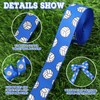 ROCEEI 10 Yards Volleyball Ribbon 7/8-inch Glitter Satin Volleyball Craft