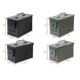 RCJUMPANT Fireproof & Waterproof Metal Storage Box - Perfect for Ammo, Lithium Batteries & RC Car Batteries (Green-12.1"×6.1"×7.5")