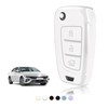 TOOMUME Car Key Cover TPU, Car Key Case Fit for Hyundai i30 ix35 i30n Kona Tucson NX4 Elantra Accent Solaris Sonata Creta Verna, Protective Key Fob Cover Key Fob Case - Flip Key