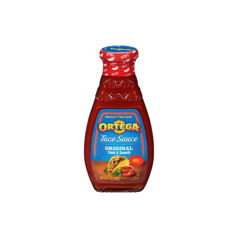 Ortega, Taco Sauce, 8oz Glass Jar (Pack of 3) (Choose