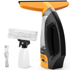 Window Vacuum Squeegee Cordless, Electric Window Vac, Rechargeable Window Cleaner with Spray Bottle, Cleaning Tool for Tile, Glass, Mirror