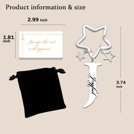 Qunrwe Stainless Steel Initial Letter Keychain,Gifts for Dad Mom from Daughter Son,Inspirational Graduation Birthday Gifts,Keychain for Women Men Friends,Purse Handbags Backpack Car Key Accessories