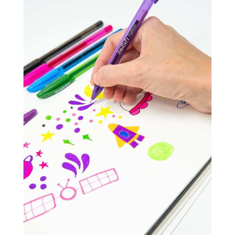 Zebra Pen Doodlerz Gel Stick Pen with Display Cup, Smooth
