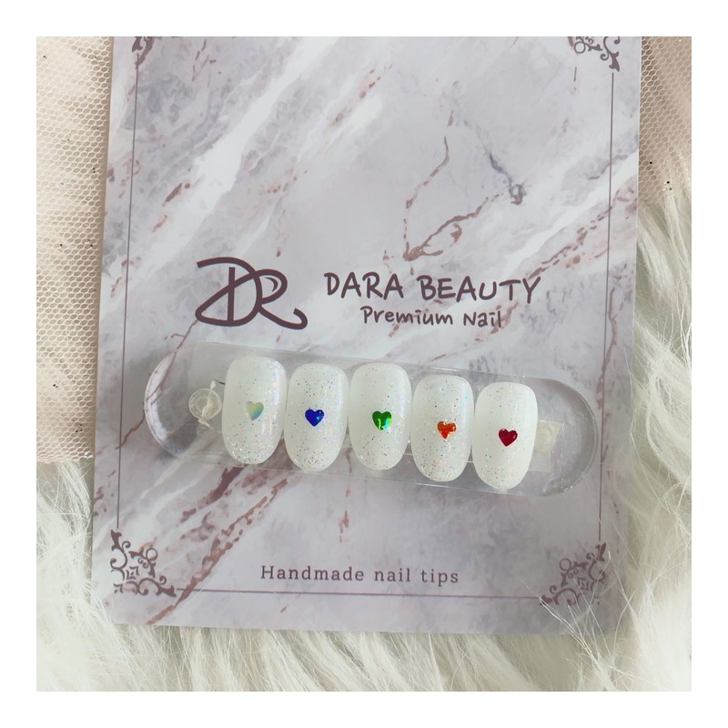 Next day delivery⭐Glitter heart nail⭐ / 다음날 발송⭐글리터 하트네일⭐
