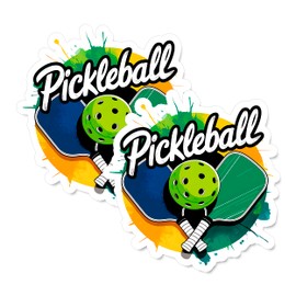 Pickleball Magnet 4 inch 2 Pack Vinyl for Fun Sport Souvenir Gift Refrigerator Fridge Dishwasher ID44999