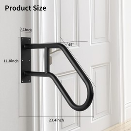 ROTHLEY Hand Rails for Outdoor Steps,Hand Rails for Elderly Porch Railing Deck Hand Rail Wall Mount Stair Hand Grab Bars U-Shape Safety Handle for Garage