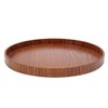 Wooden Round Tea Cup Tray Coffee Plates Holder Serving Tray