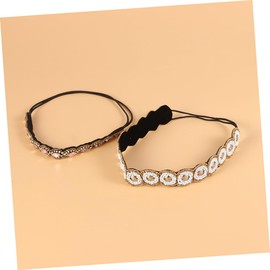 Healeved Makeup Headbands for Women Rhinestone Beaded Headband Crystal Hair Jewelry Accessories for Ladies