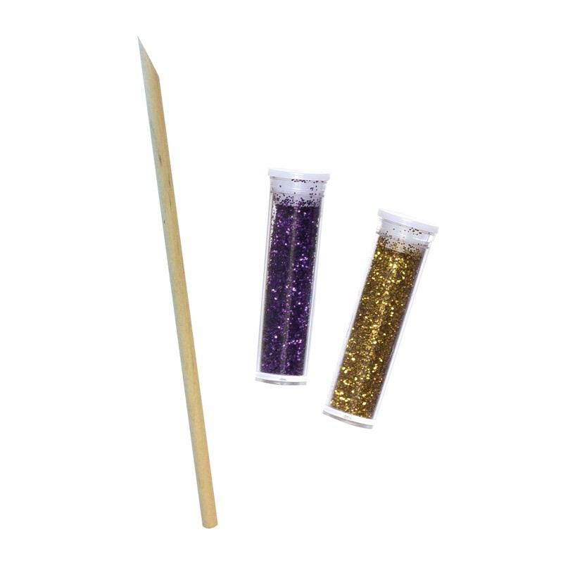 Janod 3 Schede Glitter con 2 Tubi Glitter, Tema Fata,
