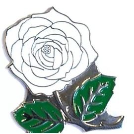 GBJUK English White Rose Enamel Pin Badge Lapel