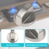 VZU 6 PCS 0° Universal Gas Stove Knob Set, 6MM