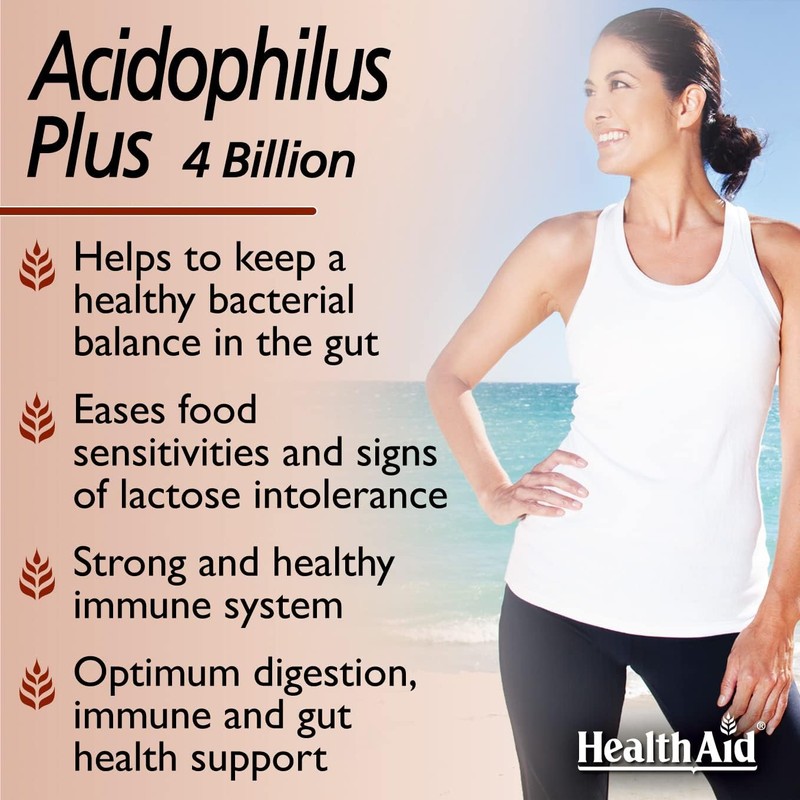 HealthAid Acidophilus Plus 4 Billion Verica's Capsules, Pack of 30