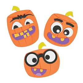 Goofy Face Pumpkin Magnet Craft Kit -12 - Crafts for Kids and Fun Home Activities
