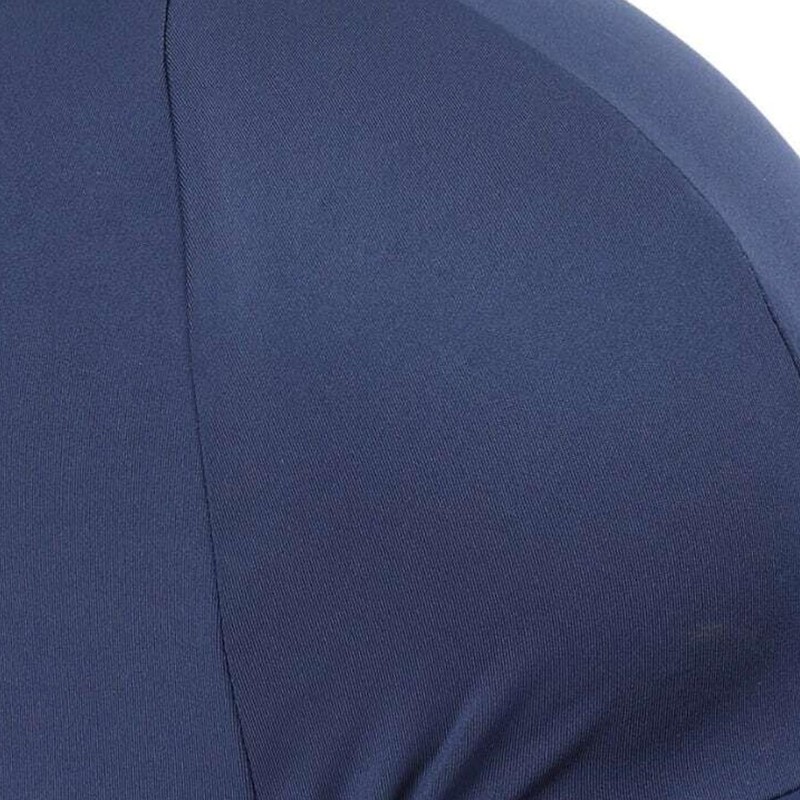 Shires Stretch Skull Hat Cover, Silk in Navy/Raspberry. Onesize