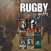 INNObeta Rugby Gifts, Throw Blanket for All Seasons, EAT SLEEP
