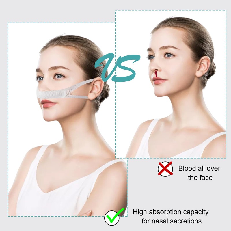 20 Pcs Elastic Nose Bandage, External Nasal Bandage Dressing Holder