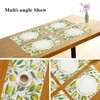 Lemon Flowers Placemats Set of 6 Washable Non-Slip Burlap Table