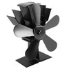 Wood Stove Fan 5 Blades Fireplace Fan Heat Powered Stove