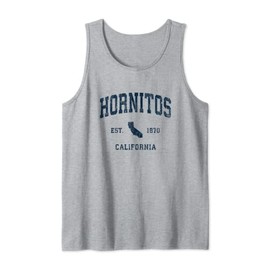 Hornitos California CA Vintage Athletic Navy Sports Design Tank Top