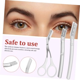 IWOWHERO Professional Eyebrow Scissor Kit Razor Trimmer Shaper Beauty Tools for Accurate Grooming