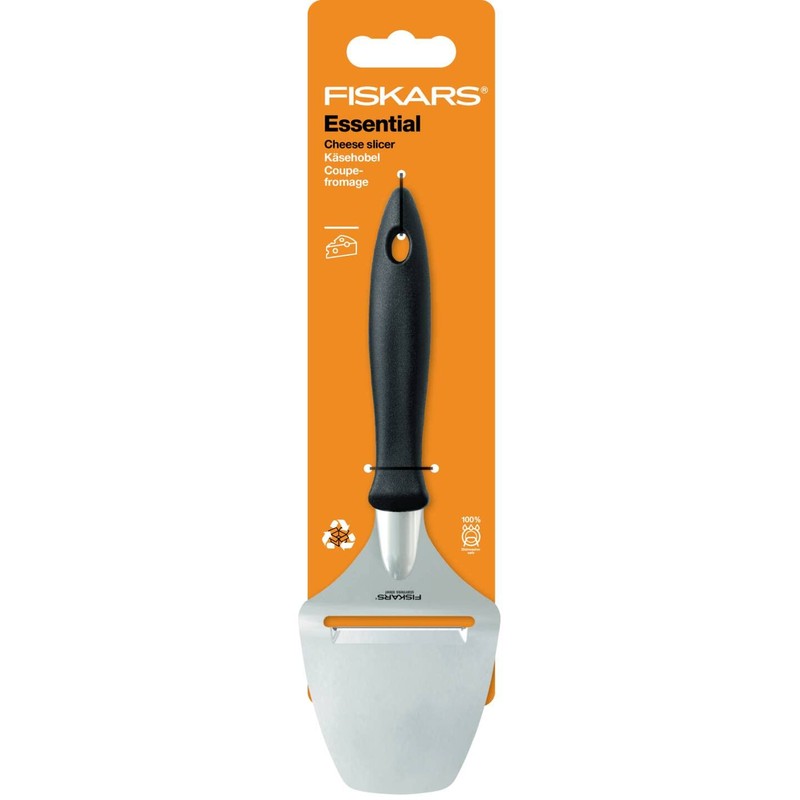 Fiskars Essential 1065587 Cheese Slicer with Stainless Steel Blade, Plastic/Stainless