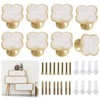 BEANPRECOY 8 Pcs Clover Four-Leaf Cabinet Knobs, Cabinet Drawer Pulls
