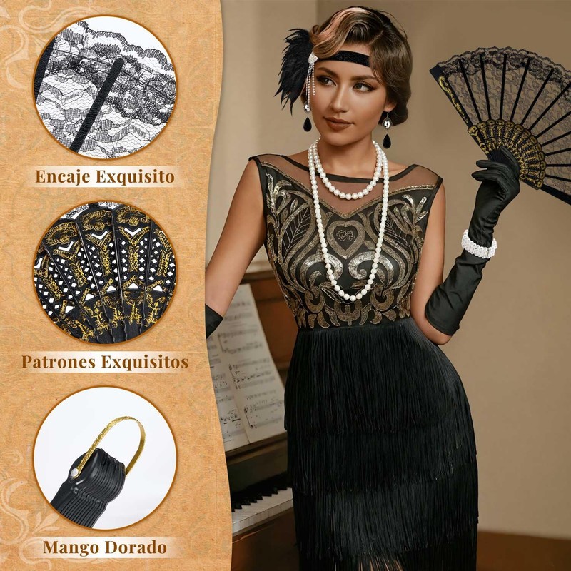 Lukovee Diadema Gatsby de Años 20 para Mujer, Accesorios de