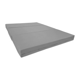 Danfuton Queen Gray Trifold Foam Bed, Shikibuton, Portable Ottoman Mat 4 x 60 x 80