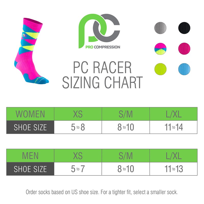 PRO Compression Calcetines de compresión de longitud media para aliviar