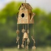 Zaer Ltd. Bronze/Copper Color Hanging Birdhouse Wind Chimes - Silo