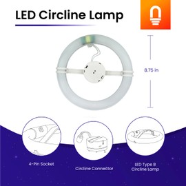 13W Replacement for TCP 32058 LED Circular Light by Lumenivo - T6 Bulb with G10Q-4 4-Pin Base - Energy Efficient Light - Non-Dimmable - 3000K Warm White - 1 Pack