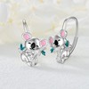 Flpruy Koala Leverback Earrings 925 Sterling Silver Koala Bear Earrings