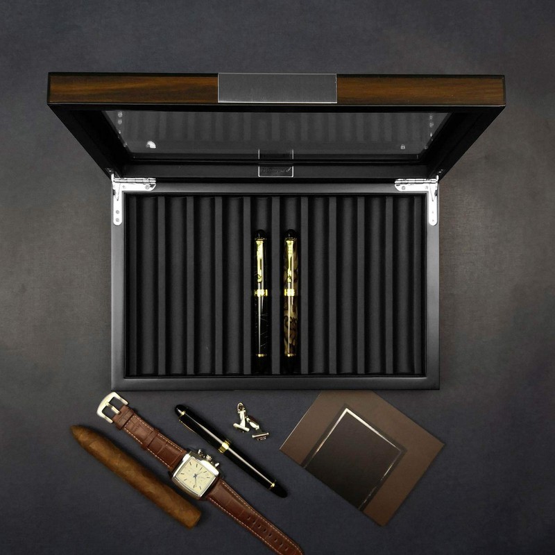 Lifomenz Co Wood Pen Box - 10 Slot Organizer With