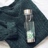 VitaJuwel ViA Forever Young Crystal Water Bottle with Aventurine, Aquamarine,