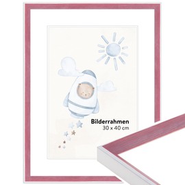 WANDStyle H080 Children's Room Picture Frame for Children's Drawings 10 x 15 cm Small Wooden Frame Red Made in Germany