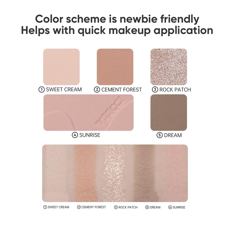 VEECCI Eyeshadow Palette, Versatile Glitter Shadows for Women with Blendable