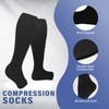 Sahunfri 2 Pairs Open Toe Compression Socks Women Men, 20-30