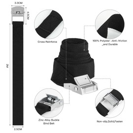 Pack of 6 lashing straps, strong load capacity, fastening straps, 25 mm x 2 m, strong clip closure, adjustable lashing straps for bicycle, car, camping, motorcycle