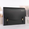 SKYDUE A4 Document Folder, Expanding Folder with 13 Compartments, Black