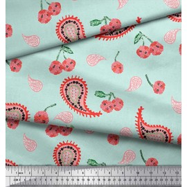 Soimoi Cotton Canvas Fabric Floral & Paisley Decor Fabric Printed metre 42 Inch Wide