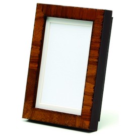 ラーソン・ジュール フォトフレーム カリマンタン A5(中判=内寸152x212mm)ハガキ用中抜きマット(窓寸94x142mm)付き オーク色