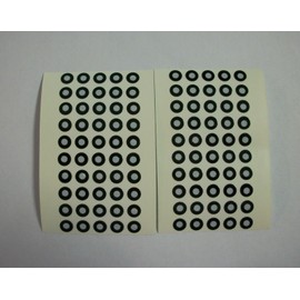 Spinnerbait City 100 * Black with White Dot * STICK ON EYES  for SPINNERBAITS & LURES  1/4"