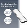 MediaRange External SSD Drive 480 GB - USB Type-C Solid