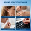 Piercing Aftercare Cotton Swabs, Disposable Saline Solution Qtips (50 Pcs)