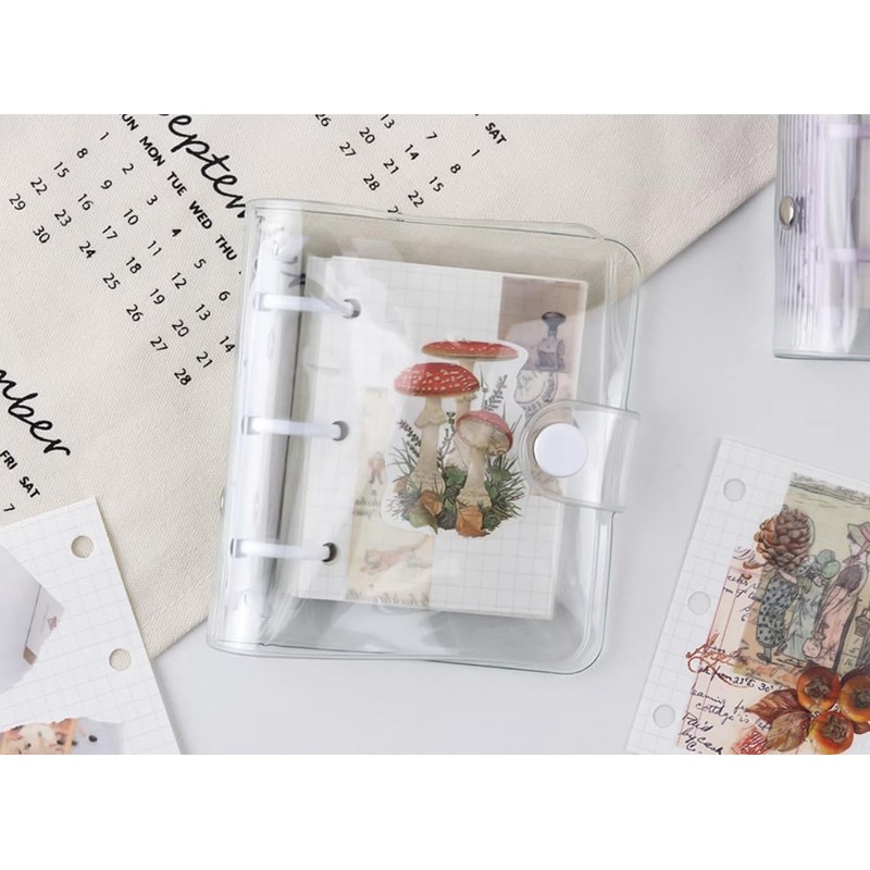 Mini Organizer, 80 Pieces, 3 Holes, Binder, Memo Book, Interchangable,