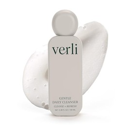 Verli Gentle Daily Cleanser | Hydrating Botanical Face Wash for Sensitive & Dry Skin | Non-Stripping Purifying Skincare for Daily Use | Clean Beauty, 3.38 fl oz
