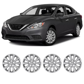 NIXON OFFROAD 16 Inch Hubcaps for Nissan Leaf 2011-2017/Nissan Sentra 2013-2019 [Only Fit Steel Wheel] Wheel Rim Cover (Set of 4) PP Hub Caps Replacement for Car (Lacquer, 5132Style)