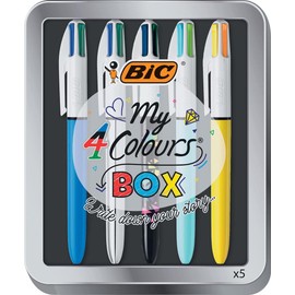 BIC - Case with 4 Ballpoint Pens, 4 Colours, Collection Box - 5% in Books